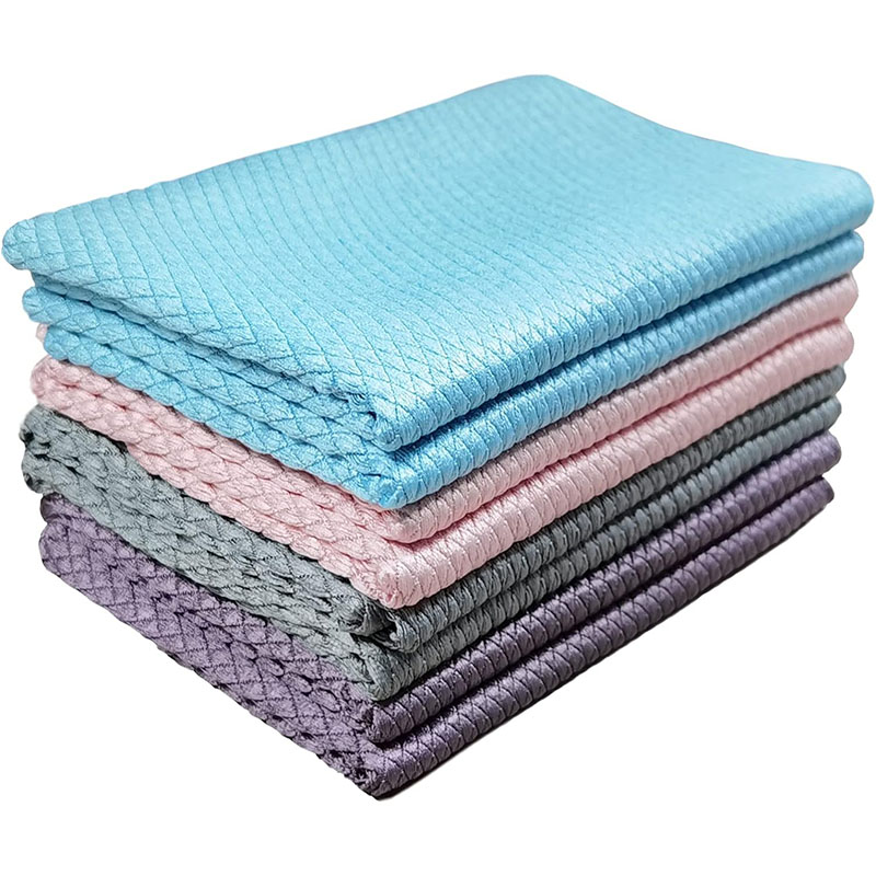 Fish Scale Microfiber Glass Cleaning Cloth — view 1