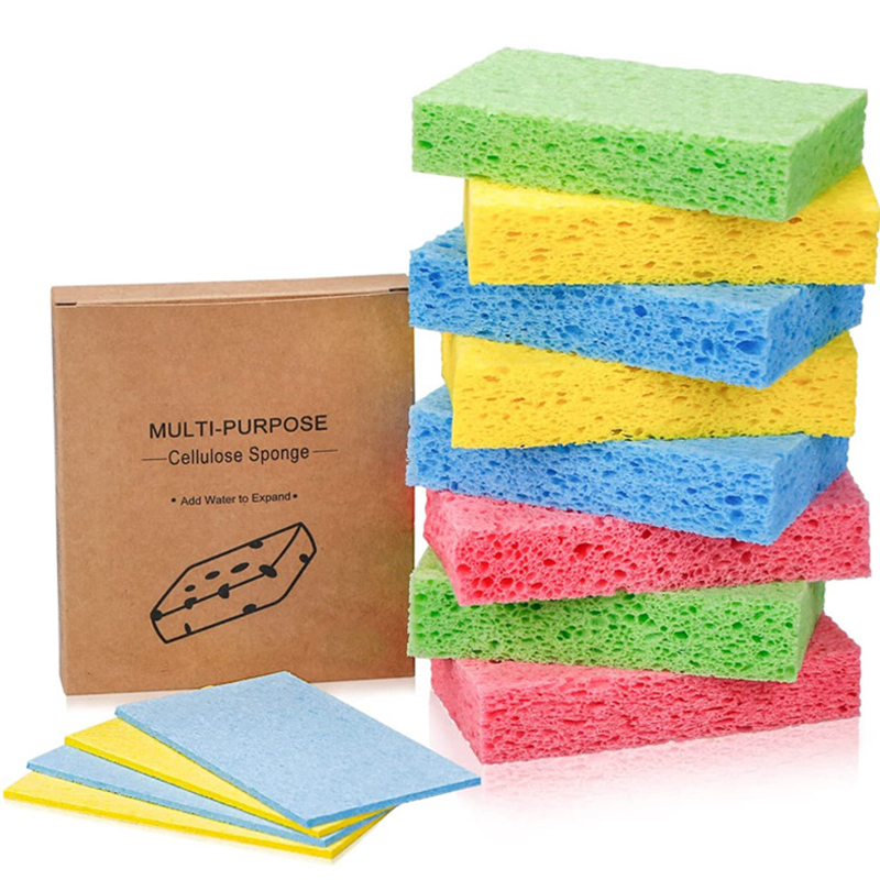 Biodegradable Multicolor Compressed Cellulose Sponge