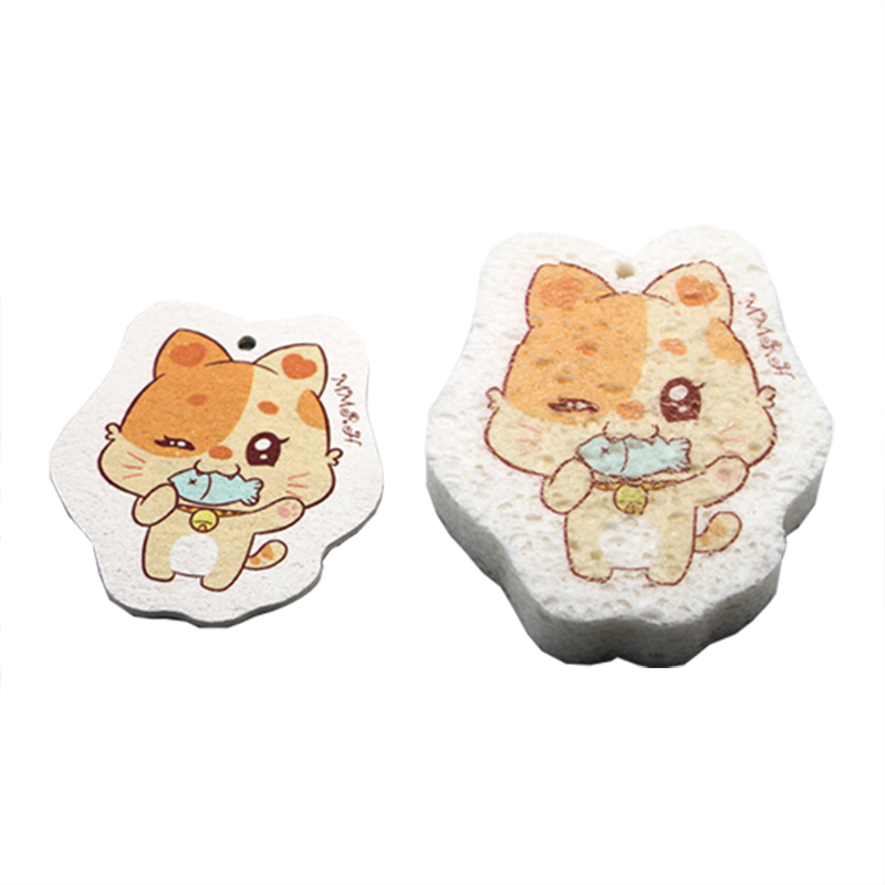 Natural Cartoon Cellulose Sponges for Kitchen