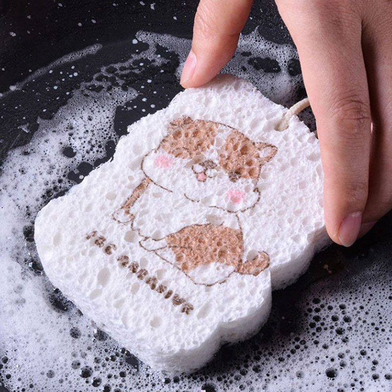 Natural Cartoon Cellulose Sponges for Kitchen — view 5