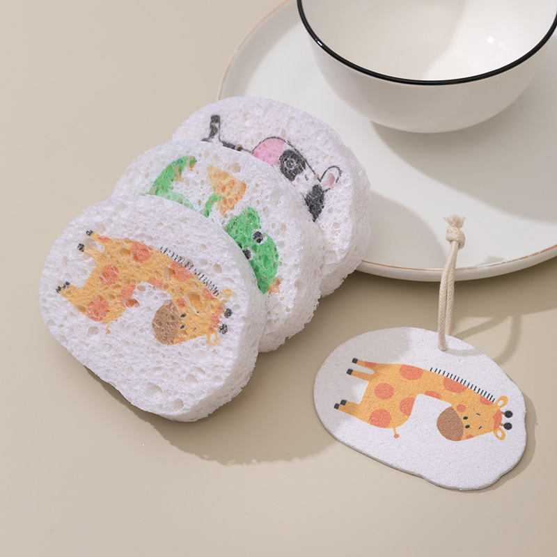 Natural Cartoon Cellulose Sponges for Kitchen — view 7