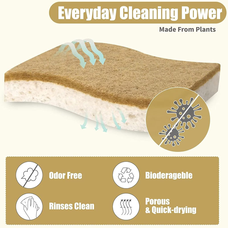 Cellulose and Coconut Scrubber Sponge — view 6